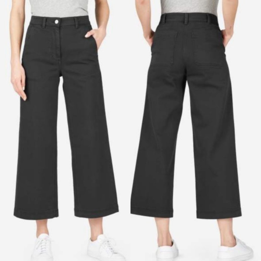 Everlane Wide Leg Crop in Black Sz 2